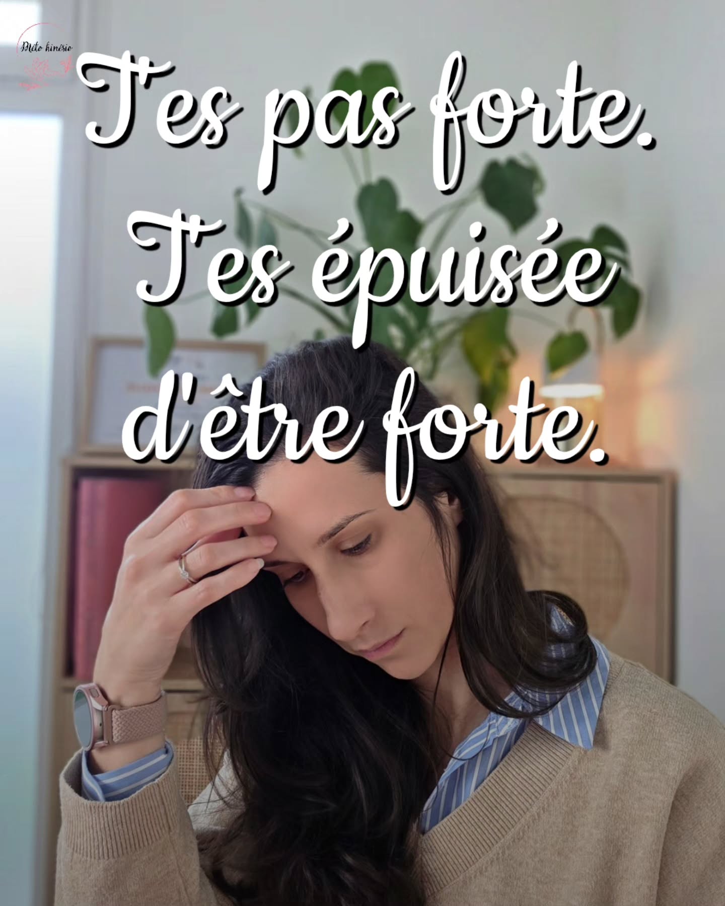 T'es pas forte. T'es épuisée d'être forte.
Et ton corps, lui, il le sait depuis longtemps.

Tenir c'est pas vivre. C'est...